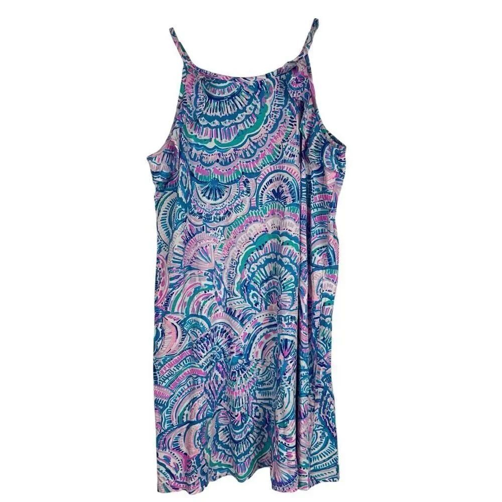 Lilly Pulitzer Girls size XL Billie Dress Happy as a Clam Print needs repair